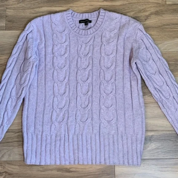 Banana Republic Long Sleeve Knit Crew-neck Sweater Lavender - Picture 2 of 7